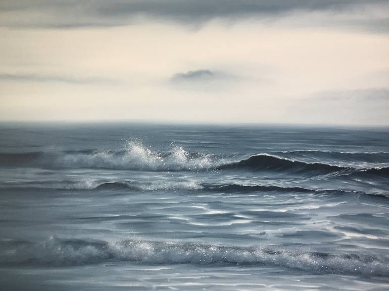 Original Fine Art Seascape Painting by Eva Volf