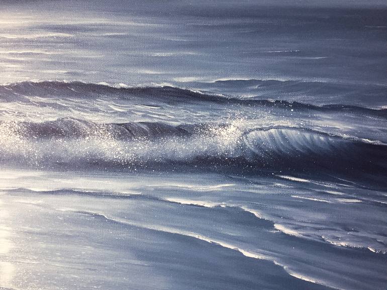 Original Fine Art Seascape Painting by Eva Volf