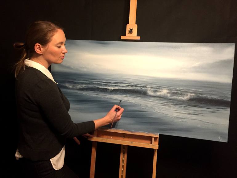 Original Realism Seascape Painting by Eva Volf