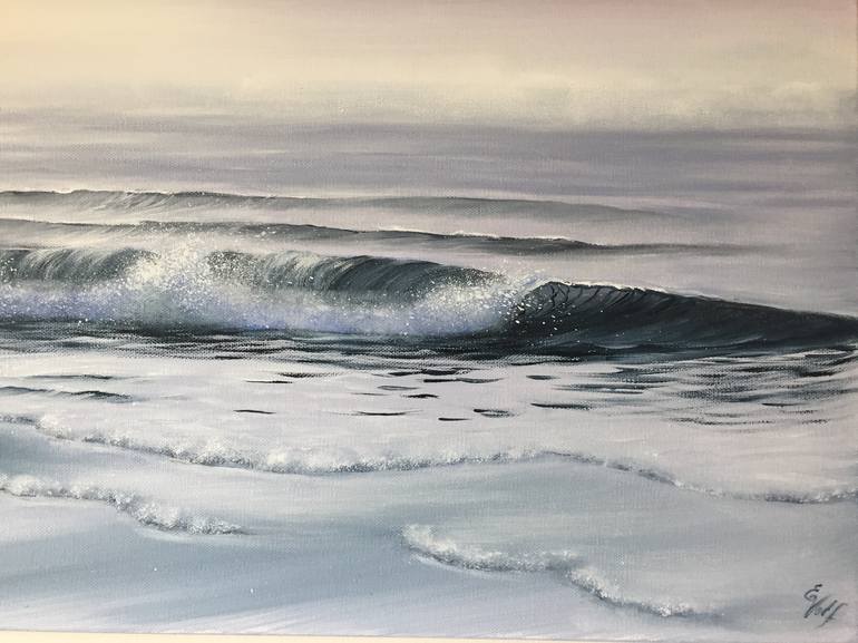 Original Realism Seascape Painting by Eva Volf