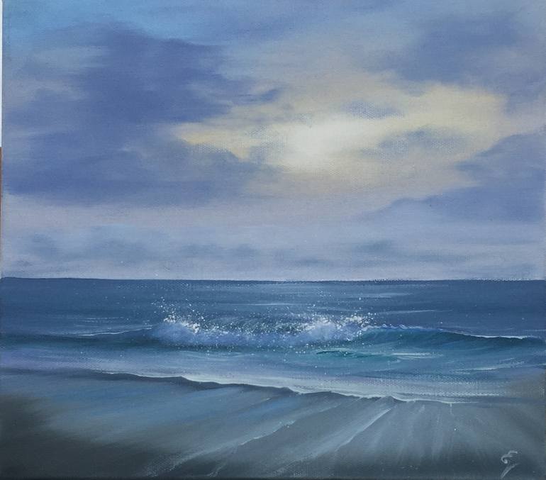 Original Realism Seascape Painting by Eva Volf