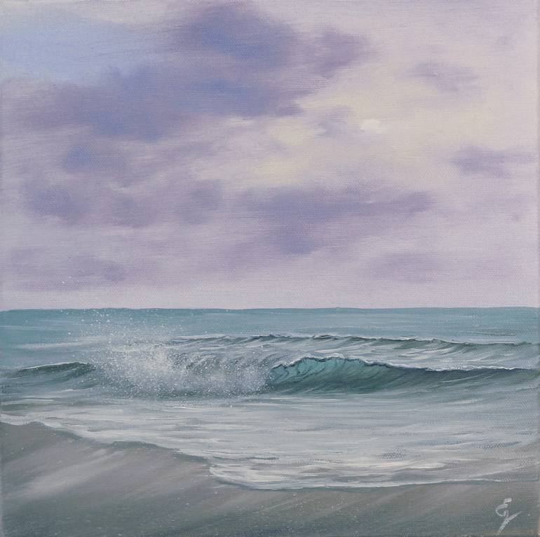 Original Fine Art Seascape Painting by Eva Volf