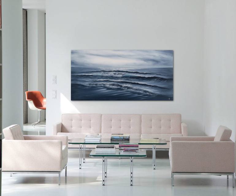 Original Fine Art Seascape Painting by Eva Volf