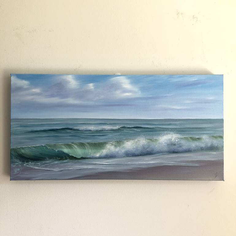 Original Fine Art Seascape Painting by Eva Volf