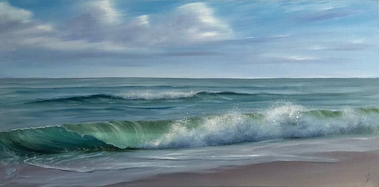 Original Fine Art Seascape Painting by Eva Volf