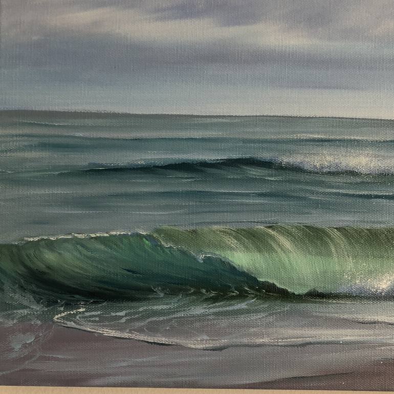 Original Fine Art Seascape Painting by Eva Volf