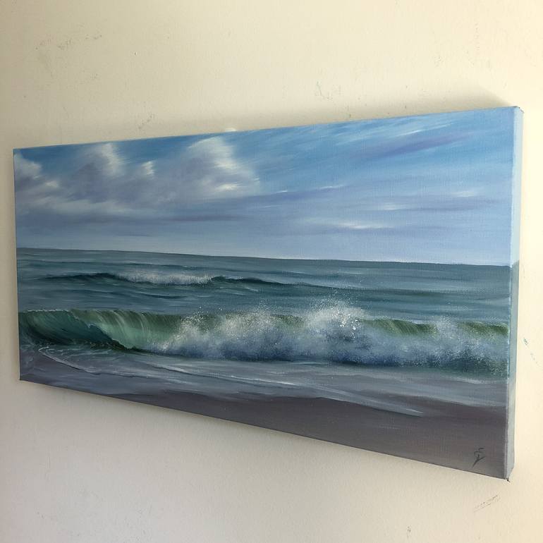 Original Fine Art Seascape Painting by Eva Volf