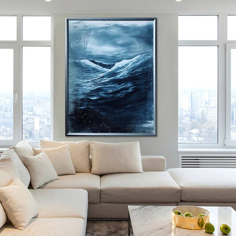 Original Abstract Water Painting by Eva Volf