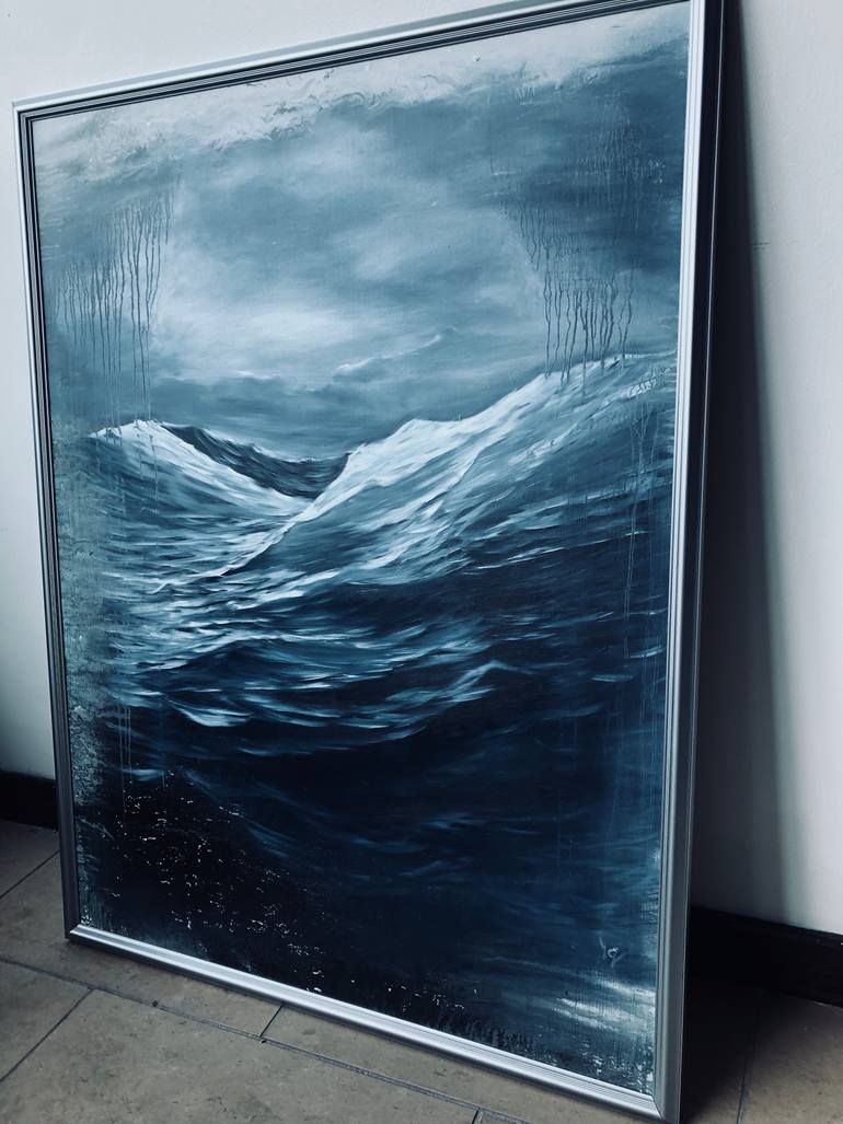 Original Abstract Water Painting by Eva Volf