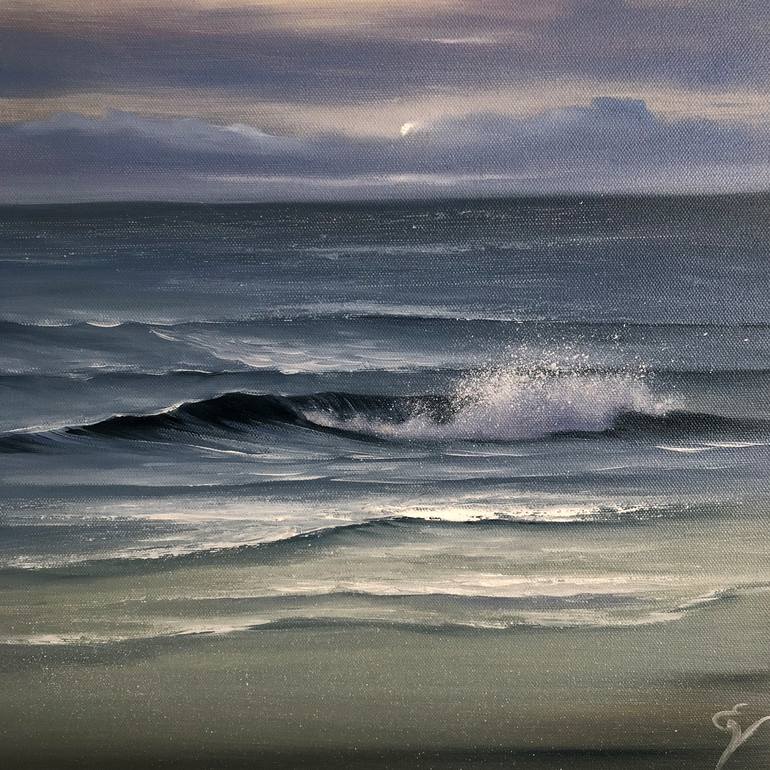 Original Fine Art Seascape Painting by Eva Volf