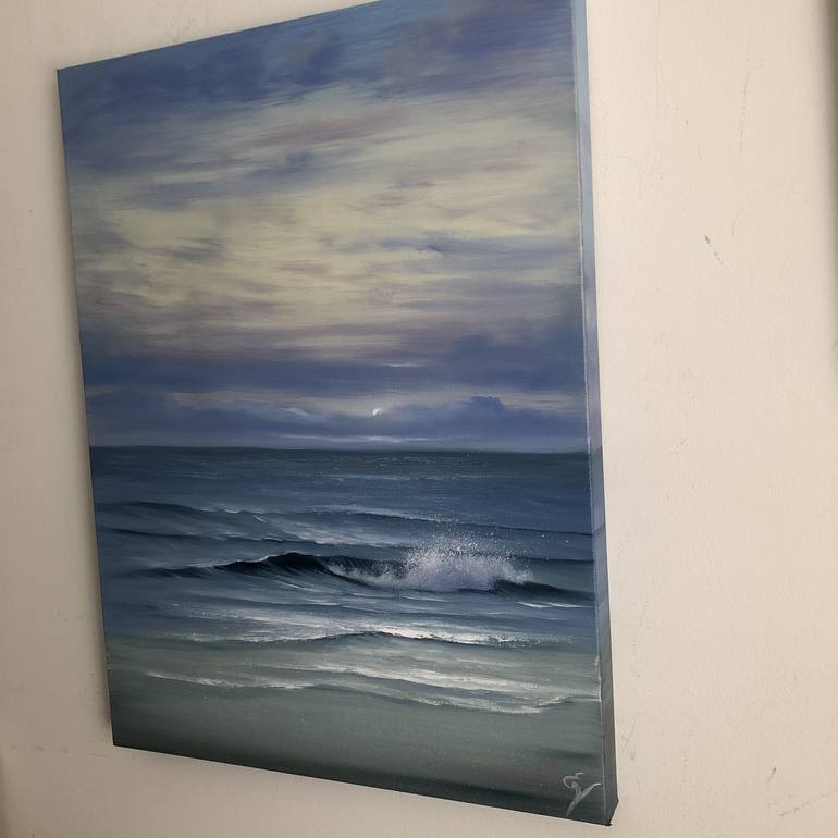 Original Fine Art Seascape Painting by Eva Volf