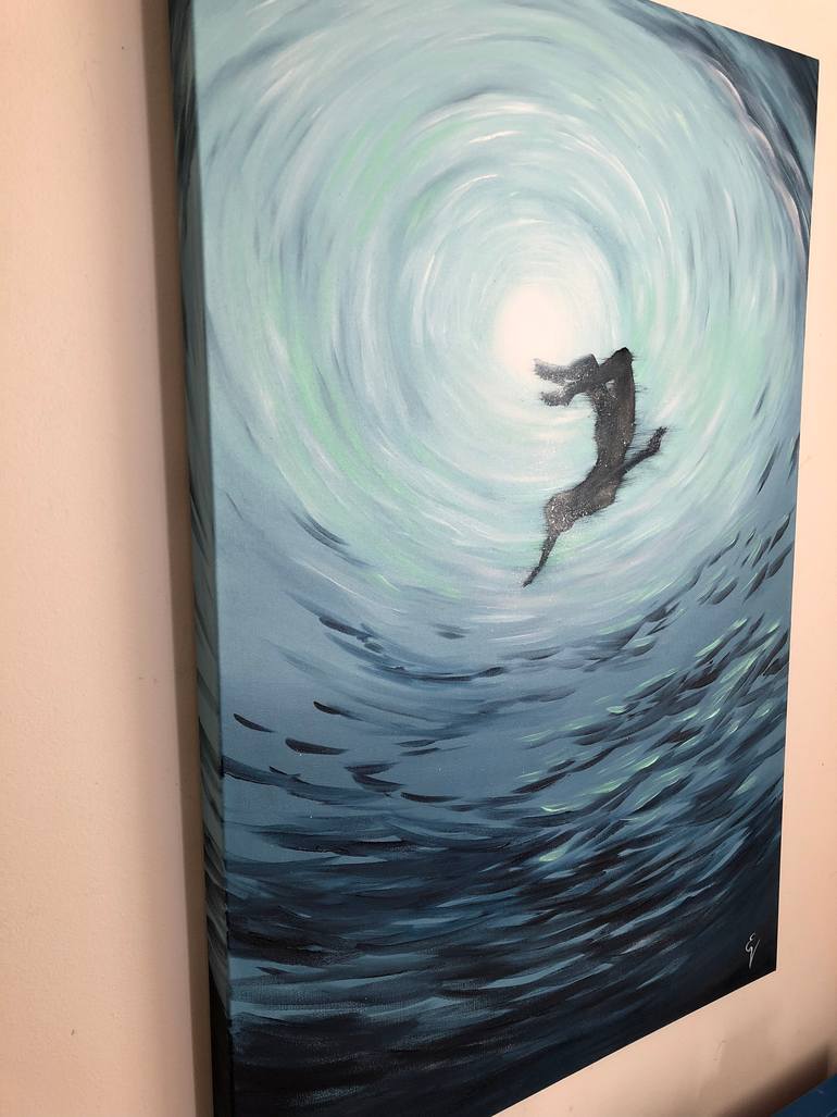 Original Expressionism Water Painting by Eva Volf