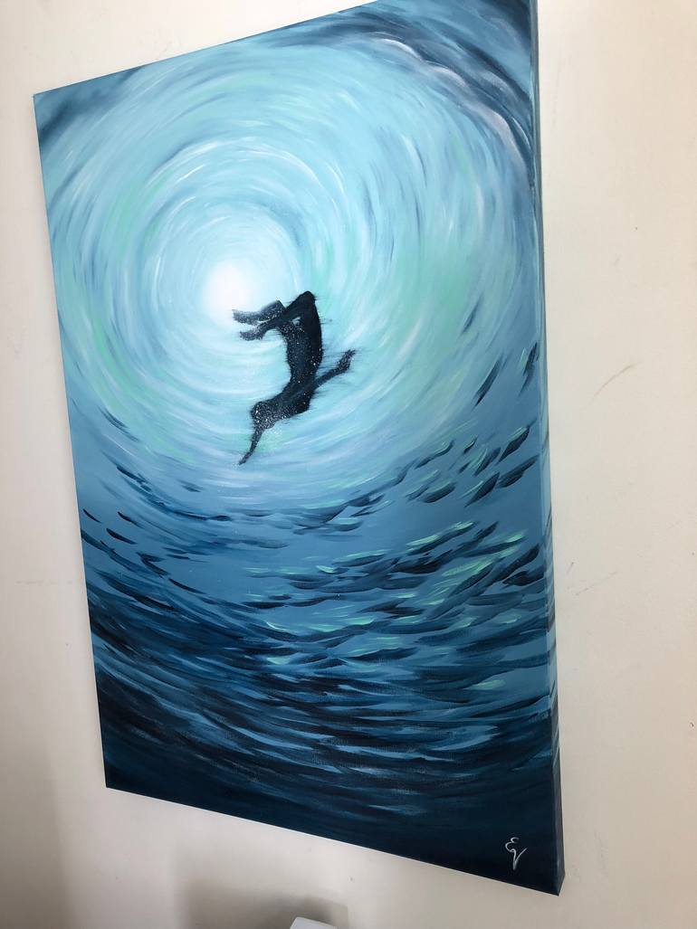 Original Expressionism Water Painting by Eva Volf