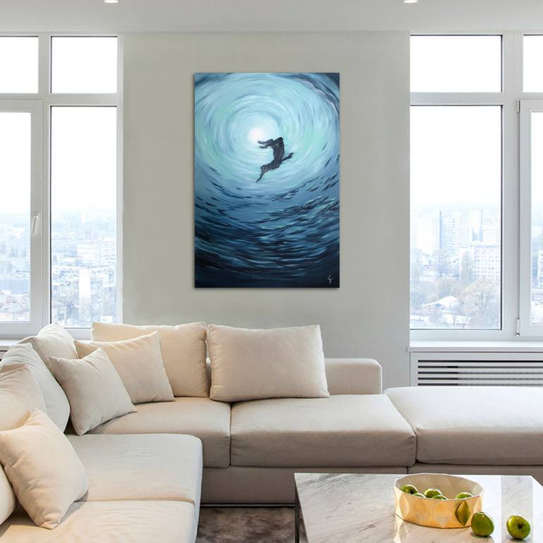 Original Expressionism Water Painting by Eva Volf