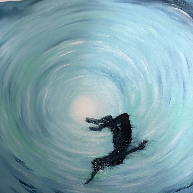 Original Expressionism Water Painting by Eva Volf