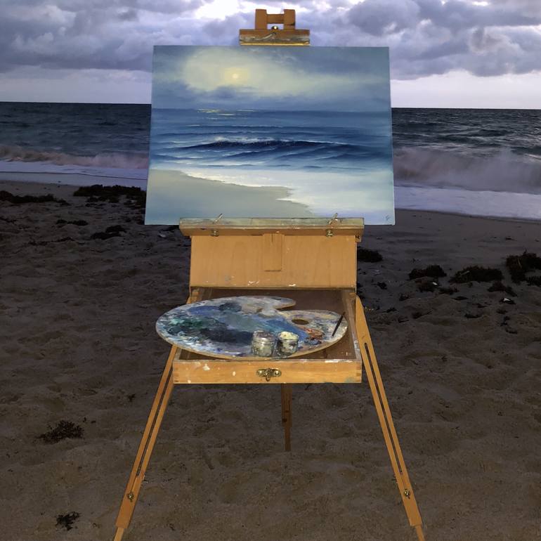 Original Realism Seascape Painting by Eva Volf