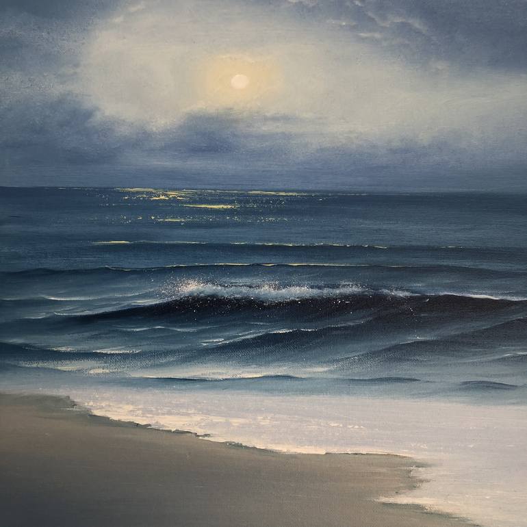 Original Realism Seascape Painting by Eva Volf