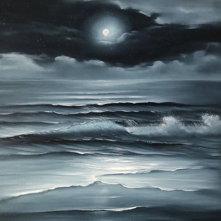 Original Realism Seascape Painting by Eva Volf