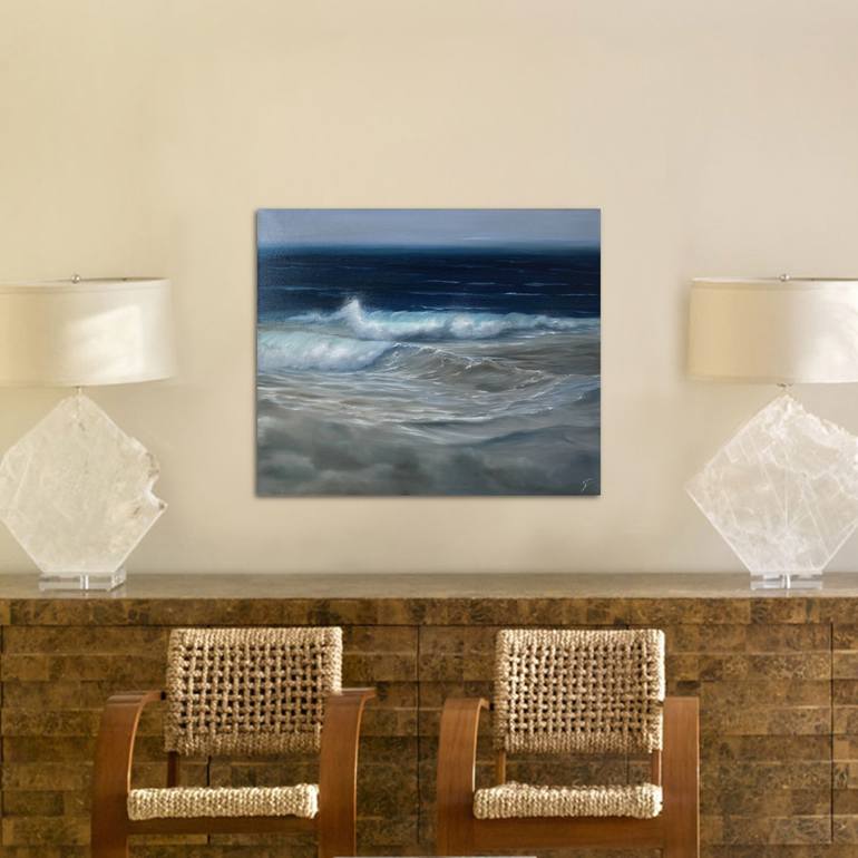 Original Realism Seascape Painting by Eva Volf