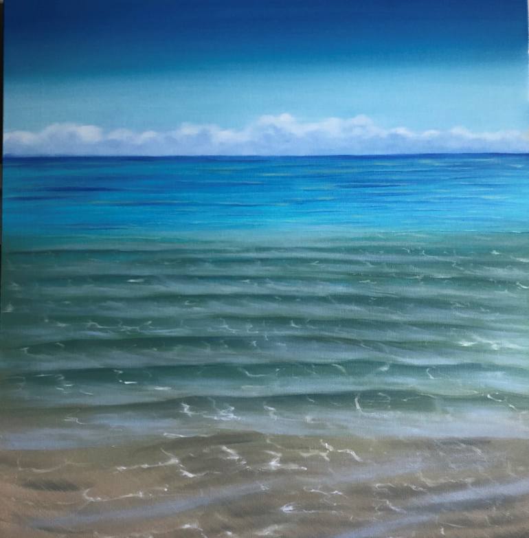 Original Realism Beach Painting by Eva Volf