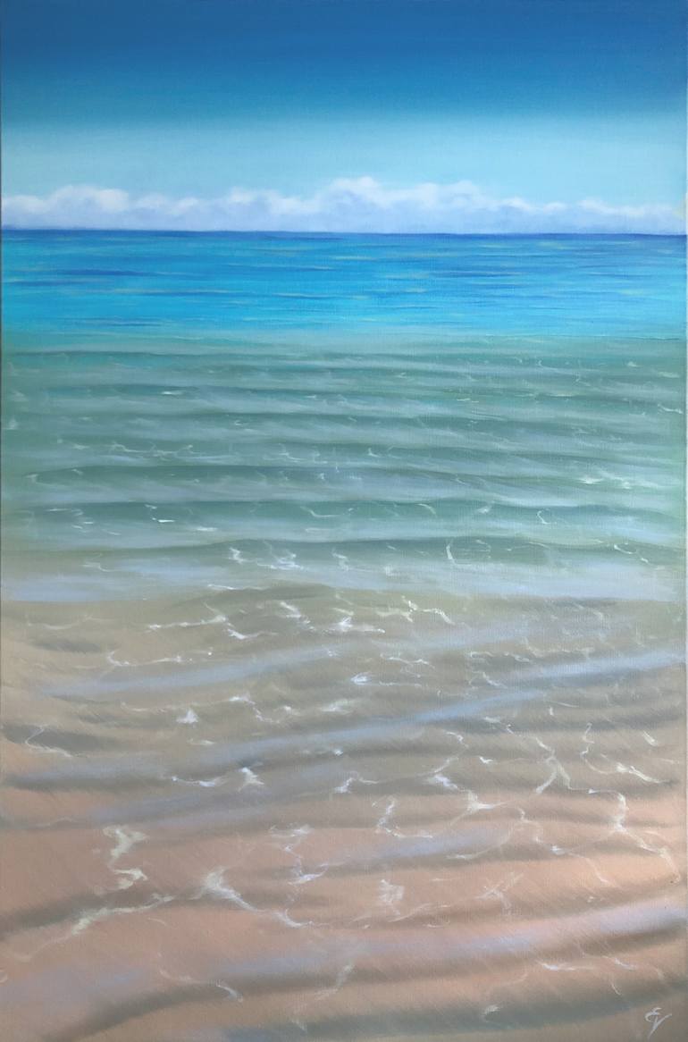 Original Realism Beach Painting by Eva Volf