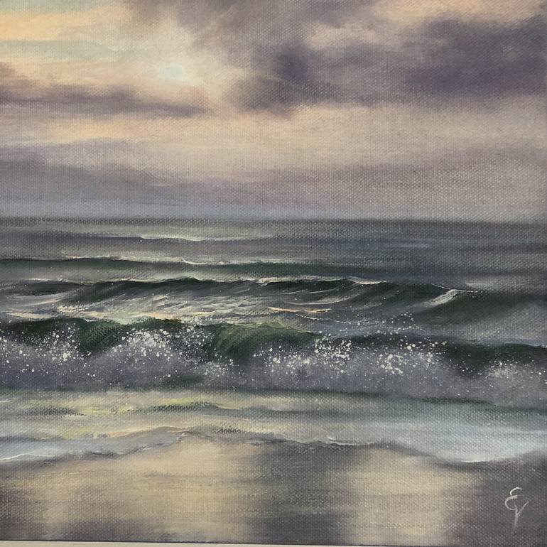 Original Realism Beach Painting by Eva Volf