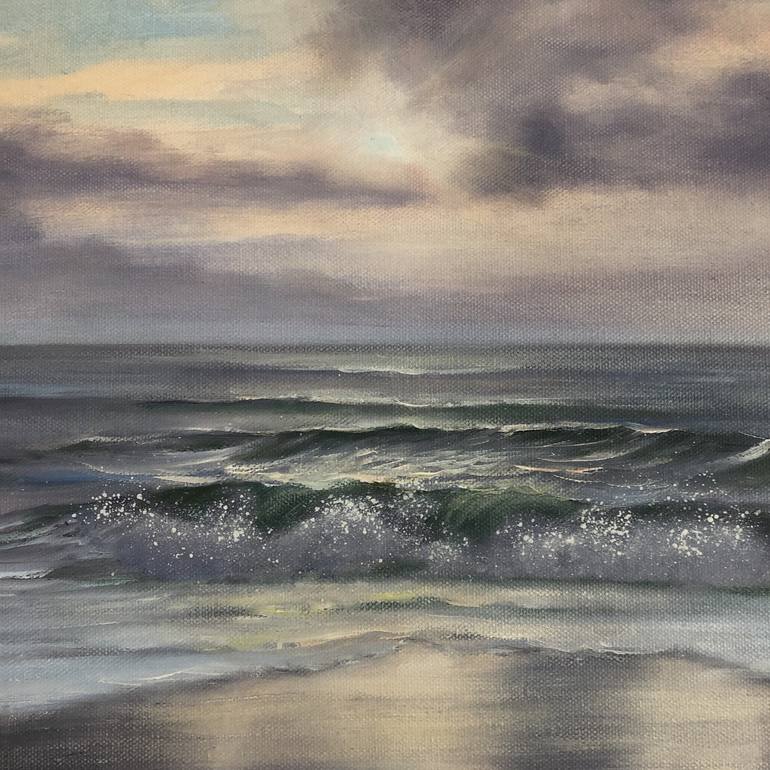 Original Realism Beach Painting by Eva Volf