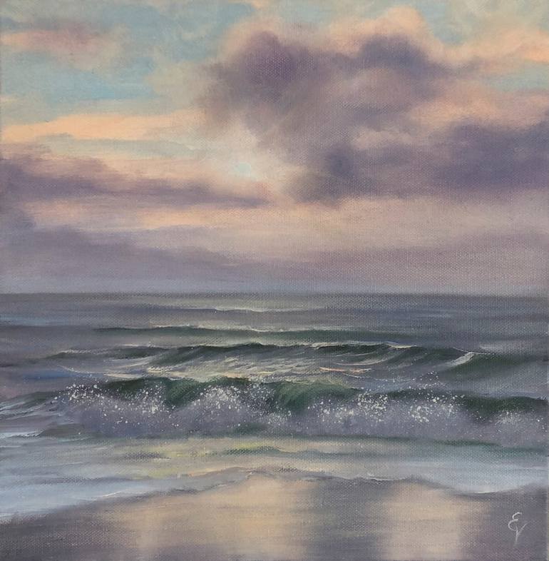 Original Realism Beach Painting by Eva Volf