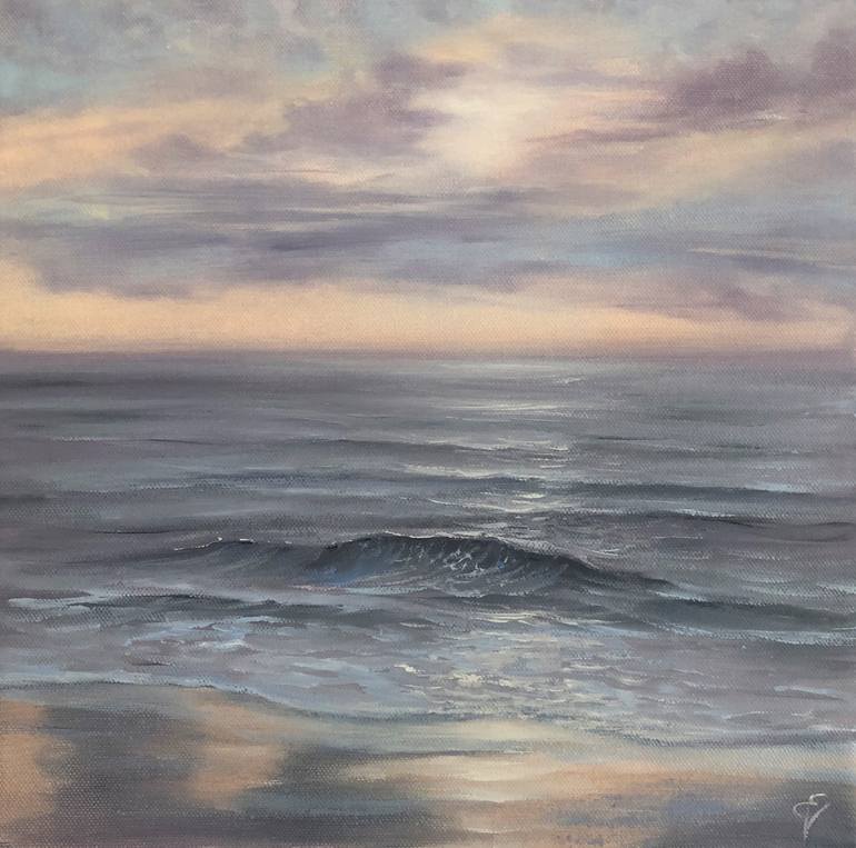 Original Realism Beach Painting by Eva Volf