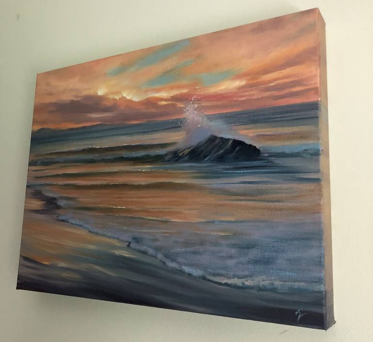 Original Impressionism Seascape Painting by Eva Volf