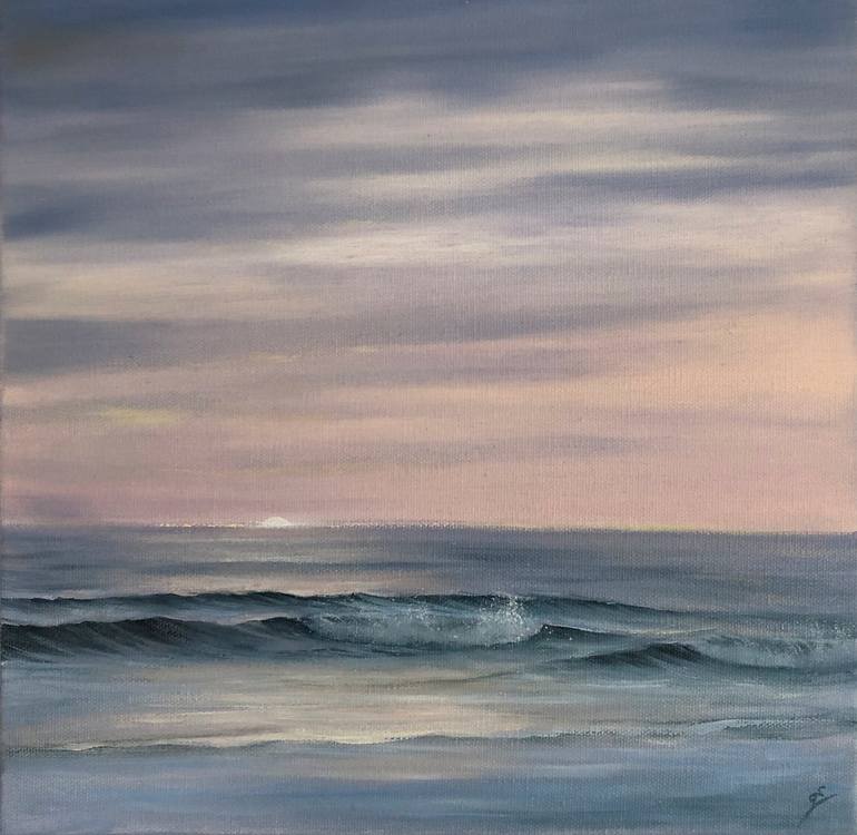 Original Impressionism Beach Painting by Eva Volf