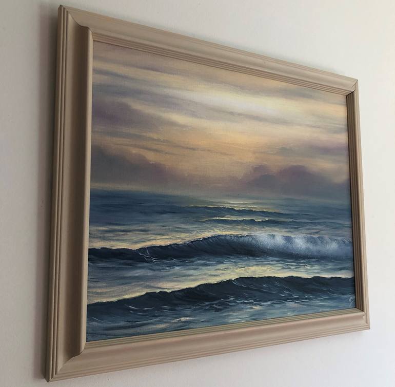 Original Impressionism Seascape Painting by Eva Volf