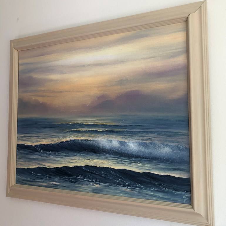 Original Impressionism Seascape Painting by Eva Volf