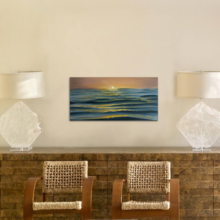 Original Impressionism Beach Painting by Eva Volf