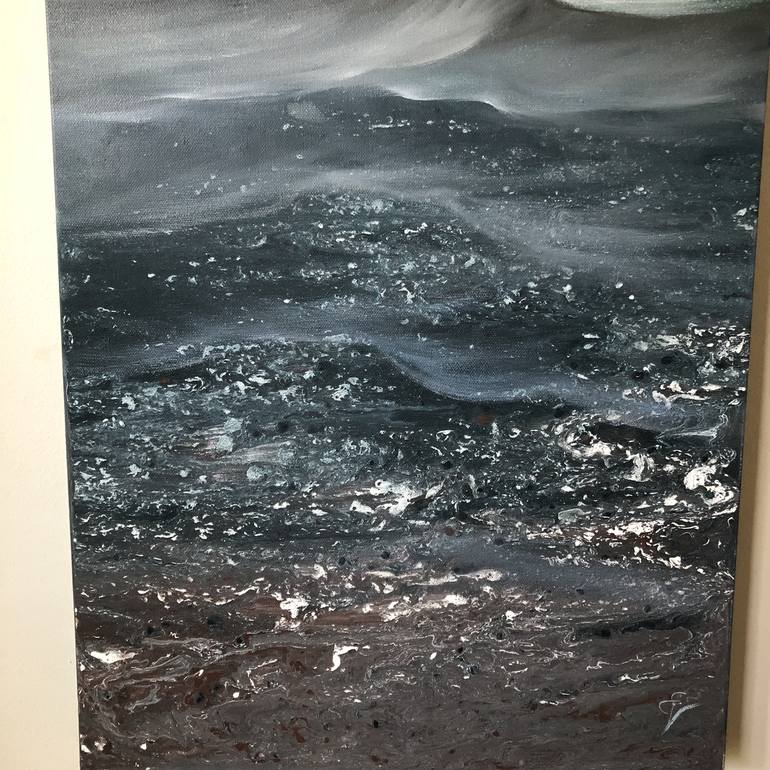 Original Fine Art Seascape Painting by Eva Volf