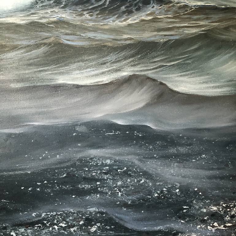 Original Fine Art Seascape Painting by Eva Volf