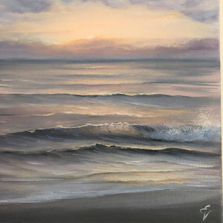 Original Realism Beach Painting by Eva Volf