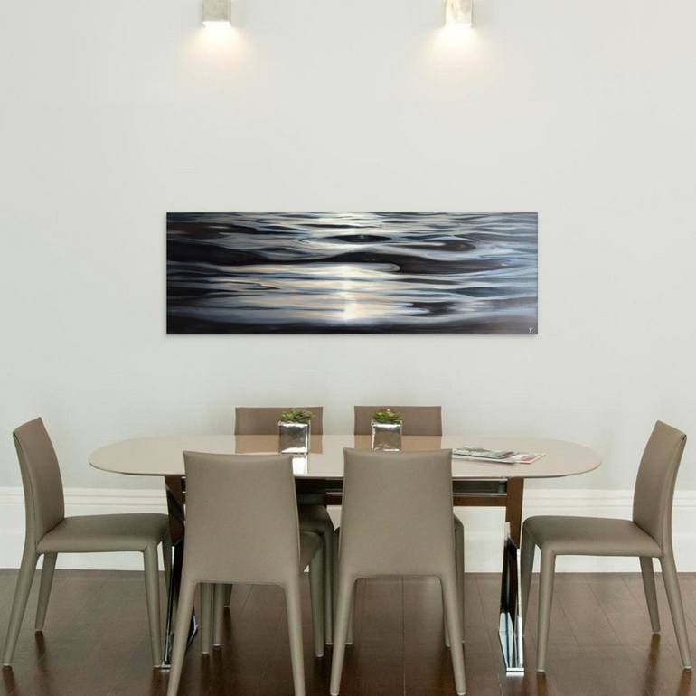 Original Photorealism Seascape Painting by Eva Volf