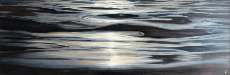 Original Photorealism Seascape Painting by Eva Volf