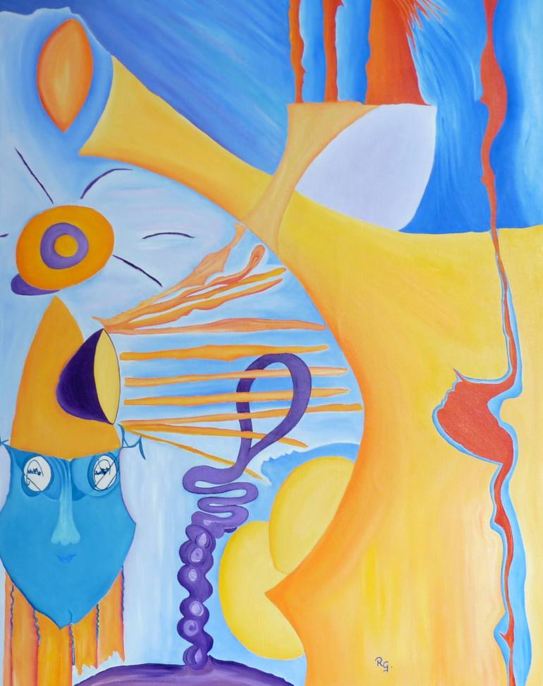 THE MYSTERIOUS Painting by René Georges Rg | Saatchi Art