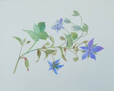 Original Conceptual Botanic Painting by Helga Beisheim