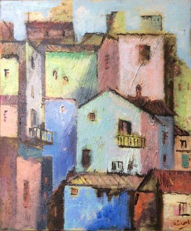 Original Cubism Landscape Paintings by Anibal Riverol