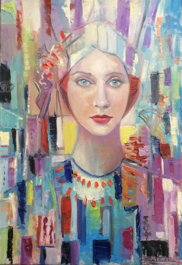 Original Expressionism Women Paintings by Anibal Riverol