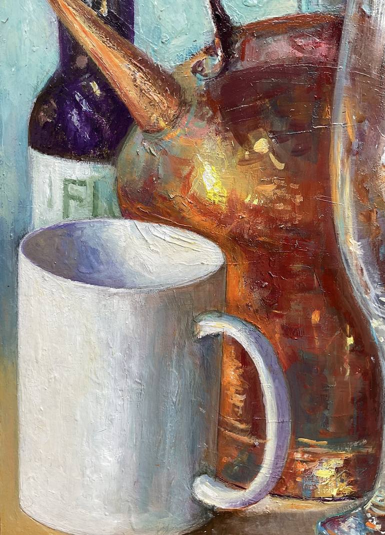 Original Figurative Cuisine Painting by Anibal Riverol