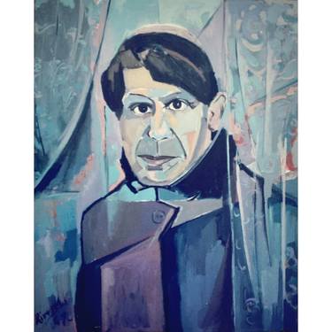 Print of Cubism Portrait Paintings by Anibal Riverol