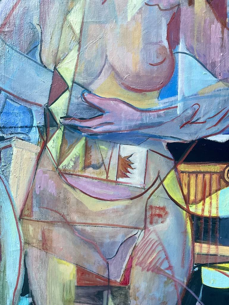 Original Cubism Women Painting by Anibal Riverol