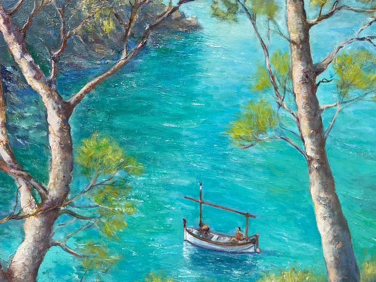 Original Impressionism Beach Painting by Anibal Riverol