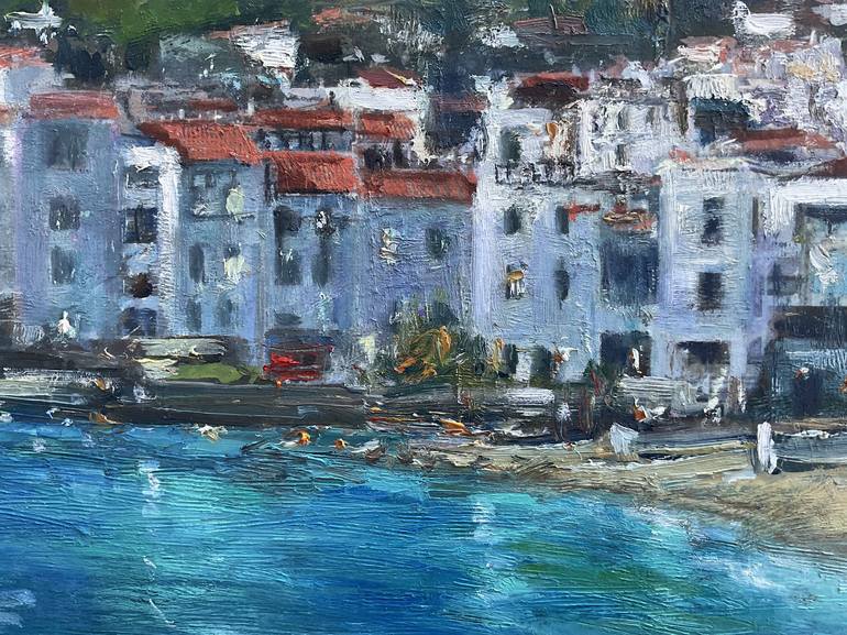Original Impressionism Beach Painting by Anibal Riverol