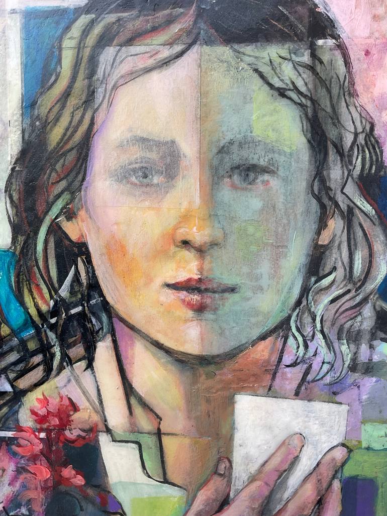 Original Cubism Women Painting by Anibal Riverol