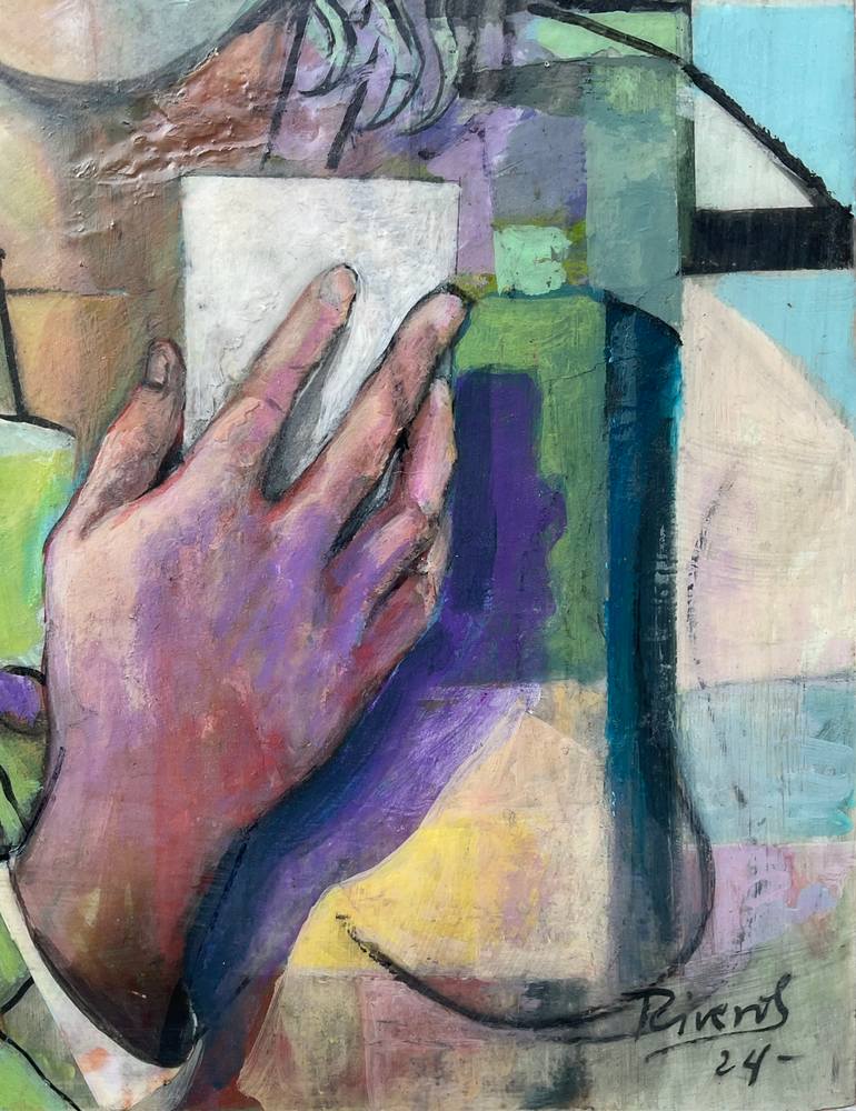 Original Cubism Women Painting by Anibal Riverol